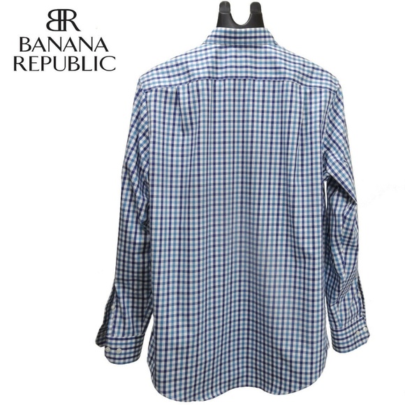 Banana Republic Non Iron Slim Fit Spread Collar L - Picture 5 of 8